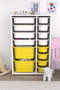 Hanah Home Armario Multiusos Blanco y Amarillo